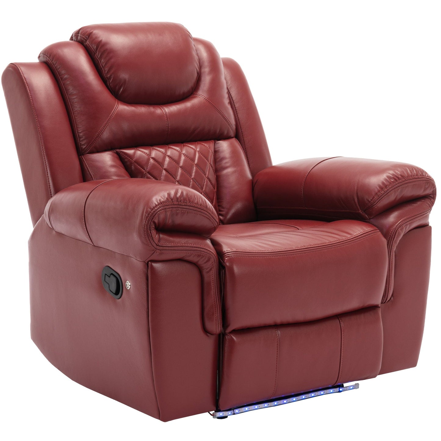 Home Theater Seating Manual Recliner Chair With Led Light Strip For Living Room Hearth and Haven