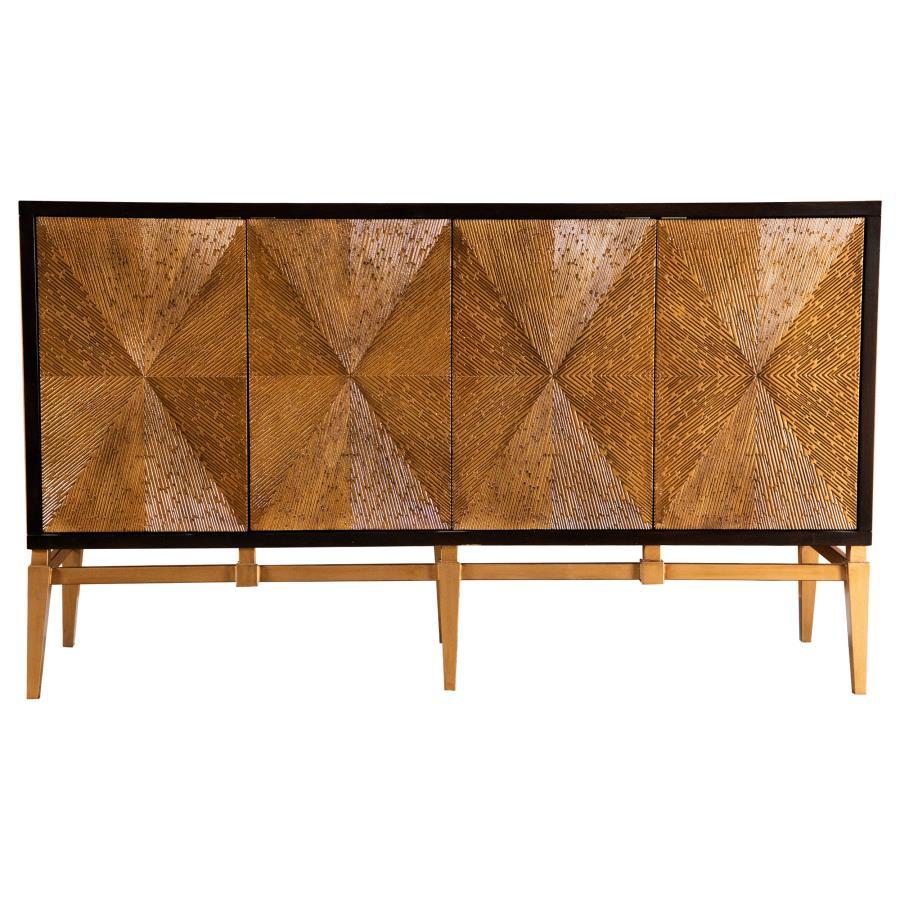 Zira - Wood Parquet Storage Accent Cabinet CoasterElevations
