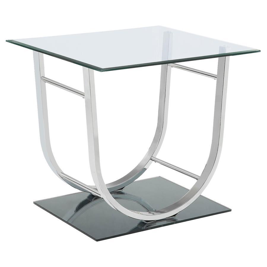 Danville - Rectangular U-Shaped Glass Top Table CoasterEssence
