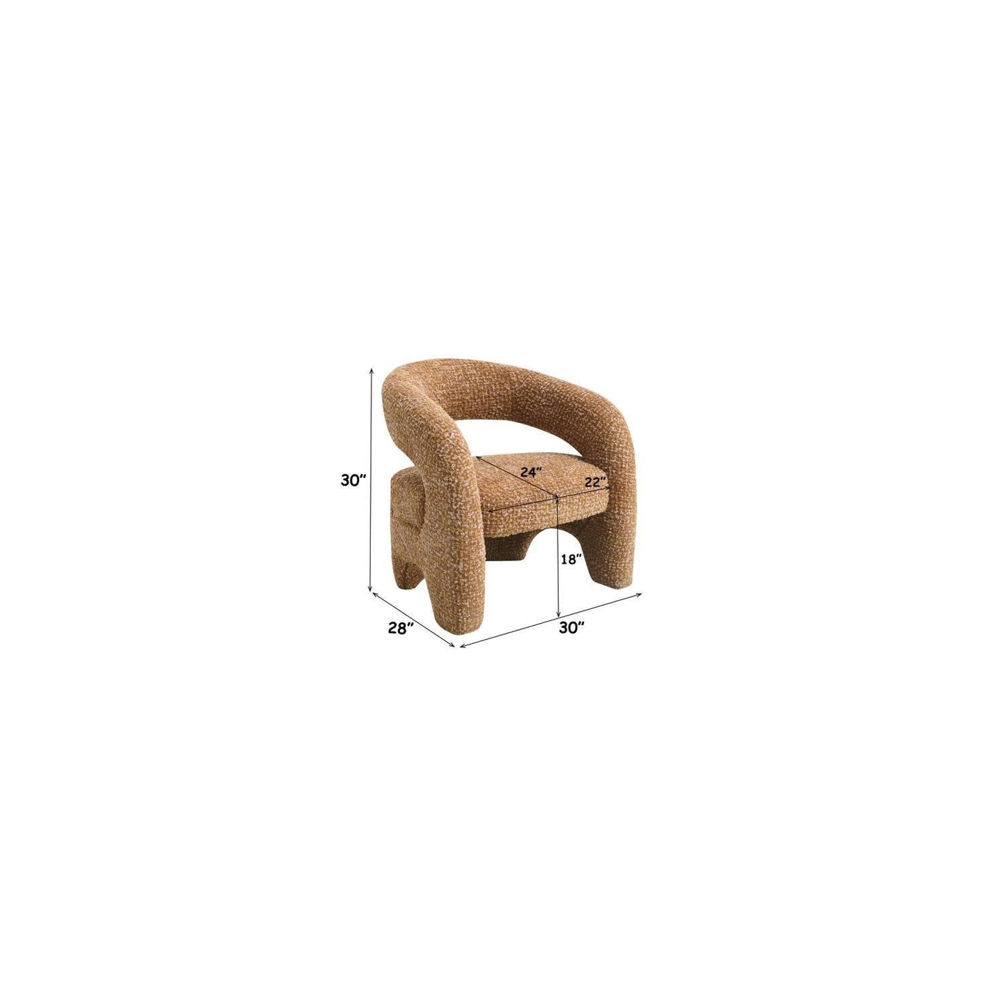 Pelia - Accent Chair - Orange Acme