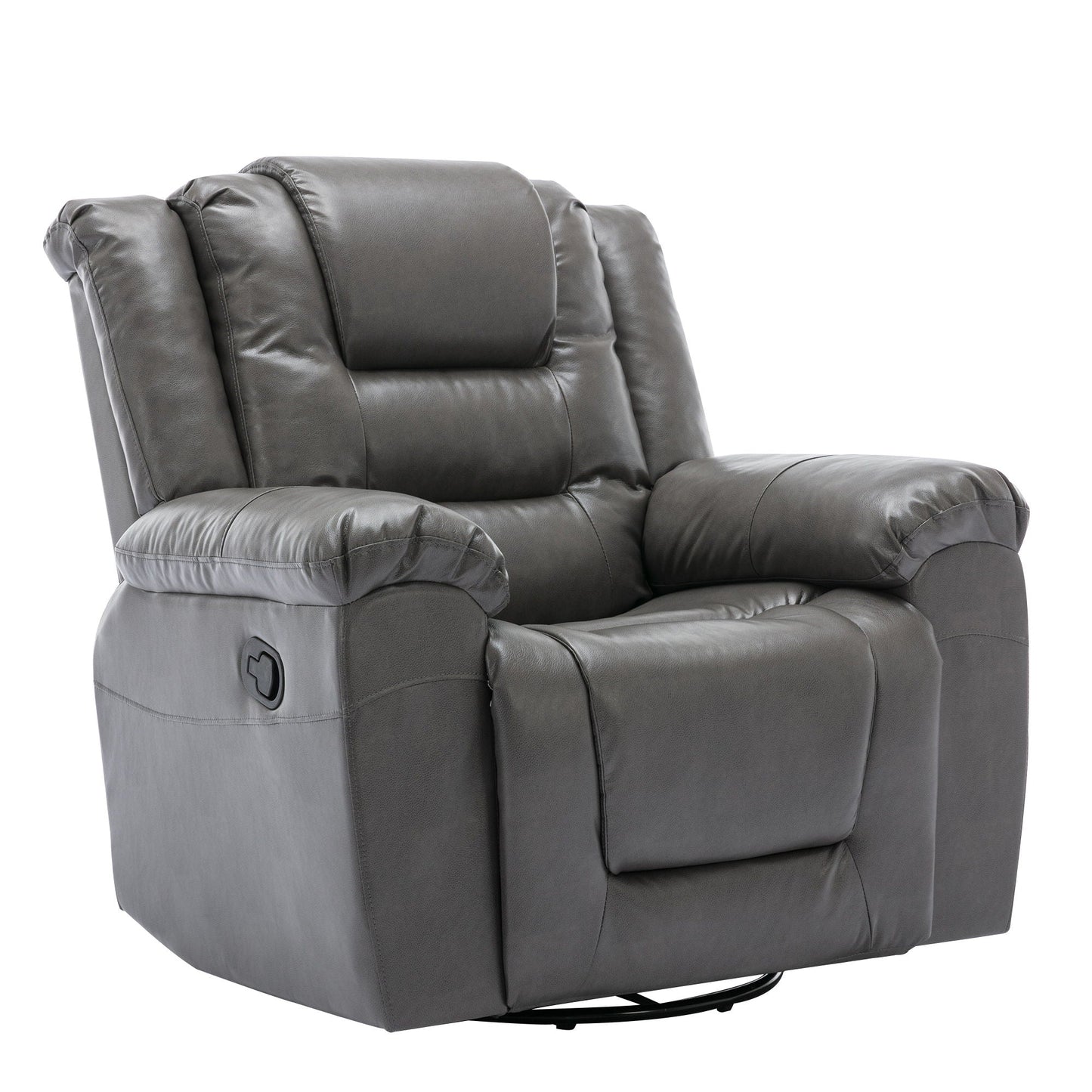 360° Swivel And Rocking Home Theater Recliner Manual Recliner Chair With Wide Armrest For Living Room Hearth and Haven