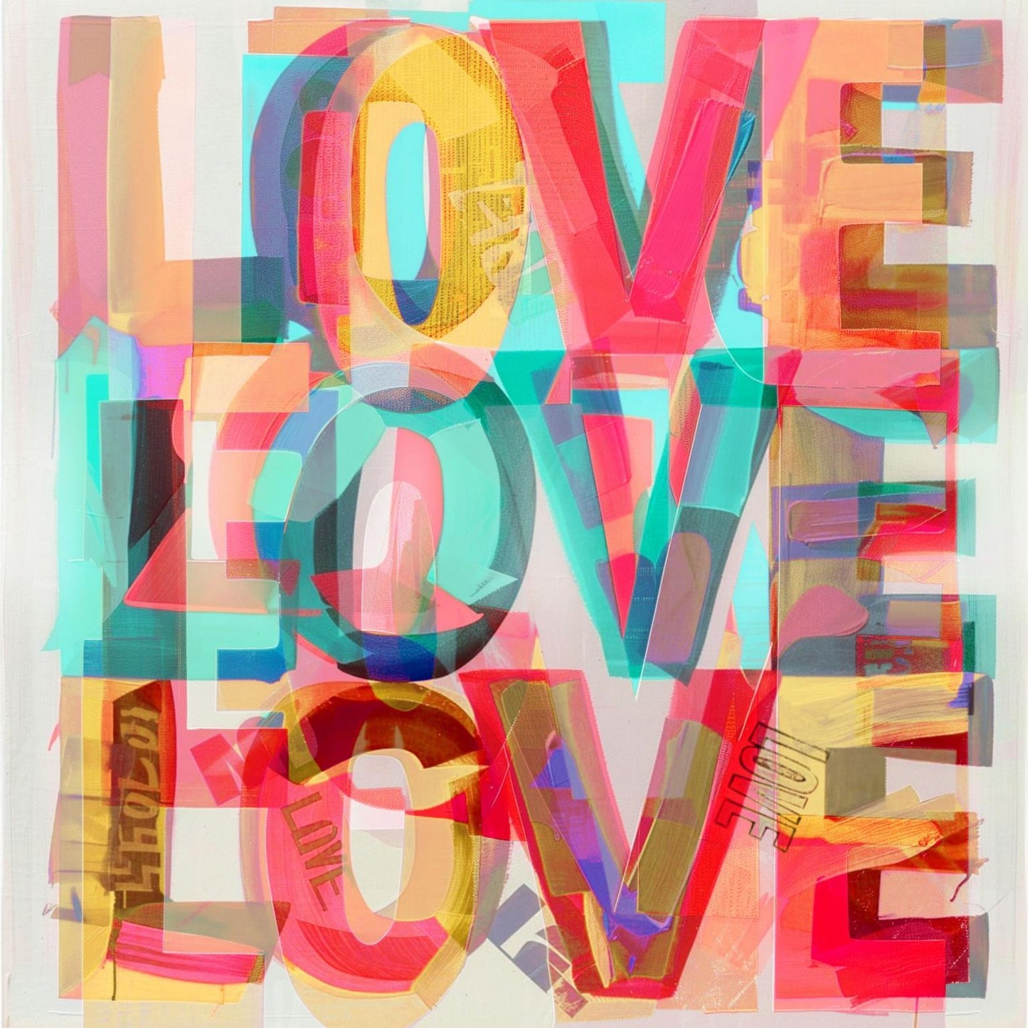 Vivid Overlay Letters - 20" x 20" Framed Wall Art Classy Art