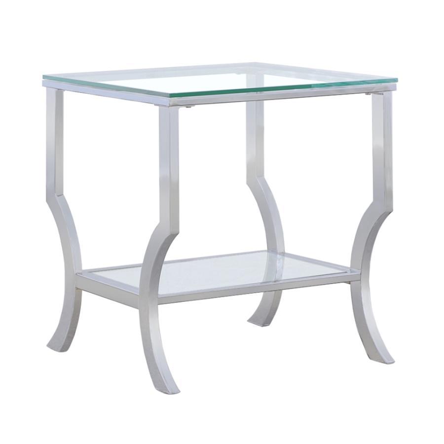 Saide - Rectangular Glass Top Table CoasterEssence