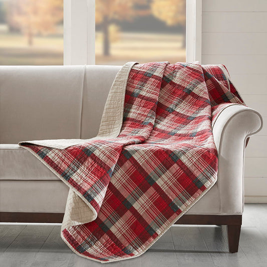 Tasha - Quilted Throw - Red Woolrich