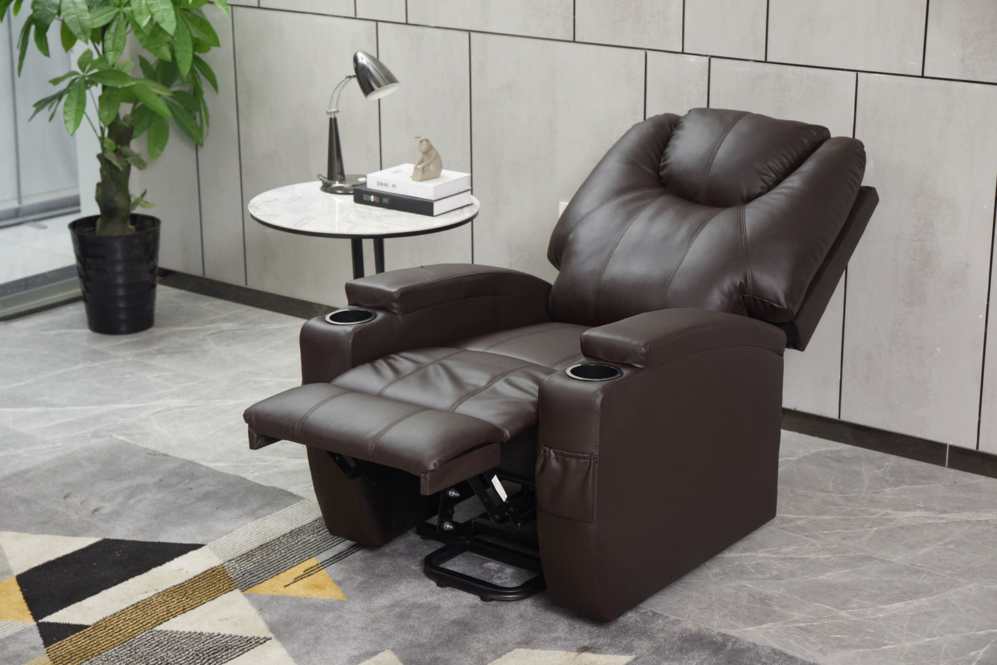 Modern Recliner Chair With Cup Holders, Remote Control Home Essentials