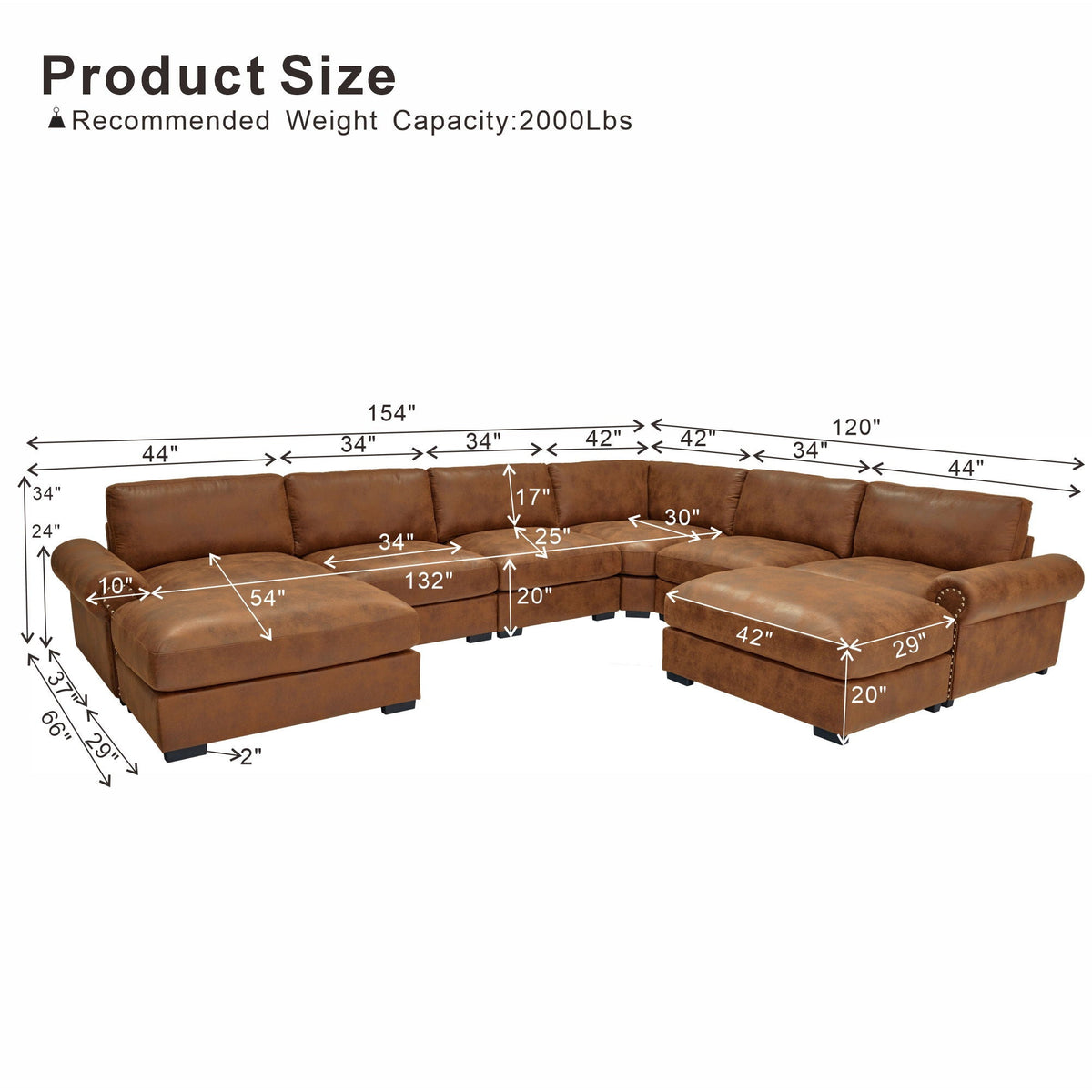 Modular Sectional - Brown Home Essentials
