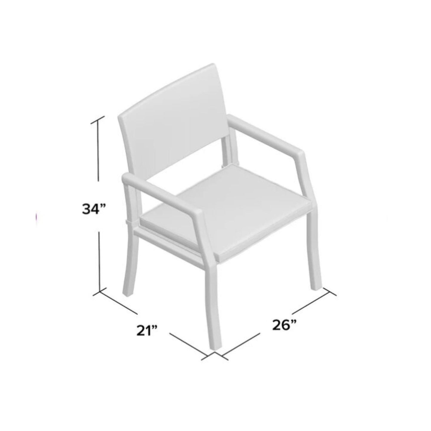 Outdoor Wicker Dining Chair With Water Resistant Cushions (Set of 2) - White / Brown Noble House