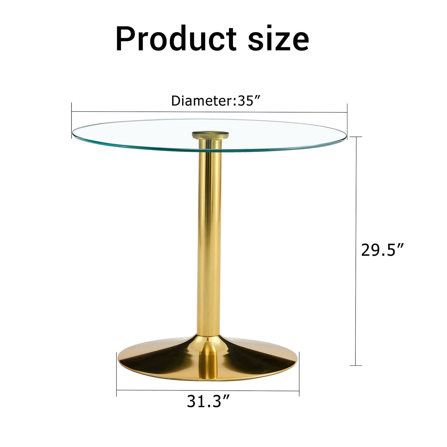 Modern Minimalist Round Dining Table With Glass Top Home Essentials