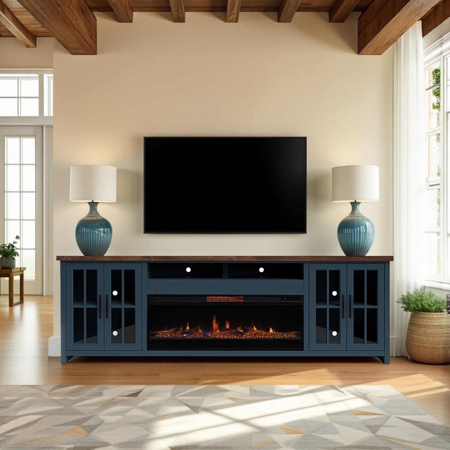 Nantucket - 74" Fireplace TV Stand Console Legends