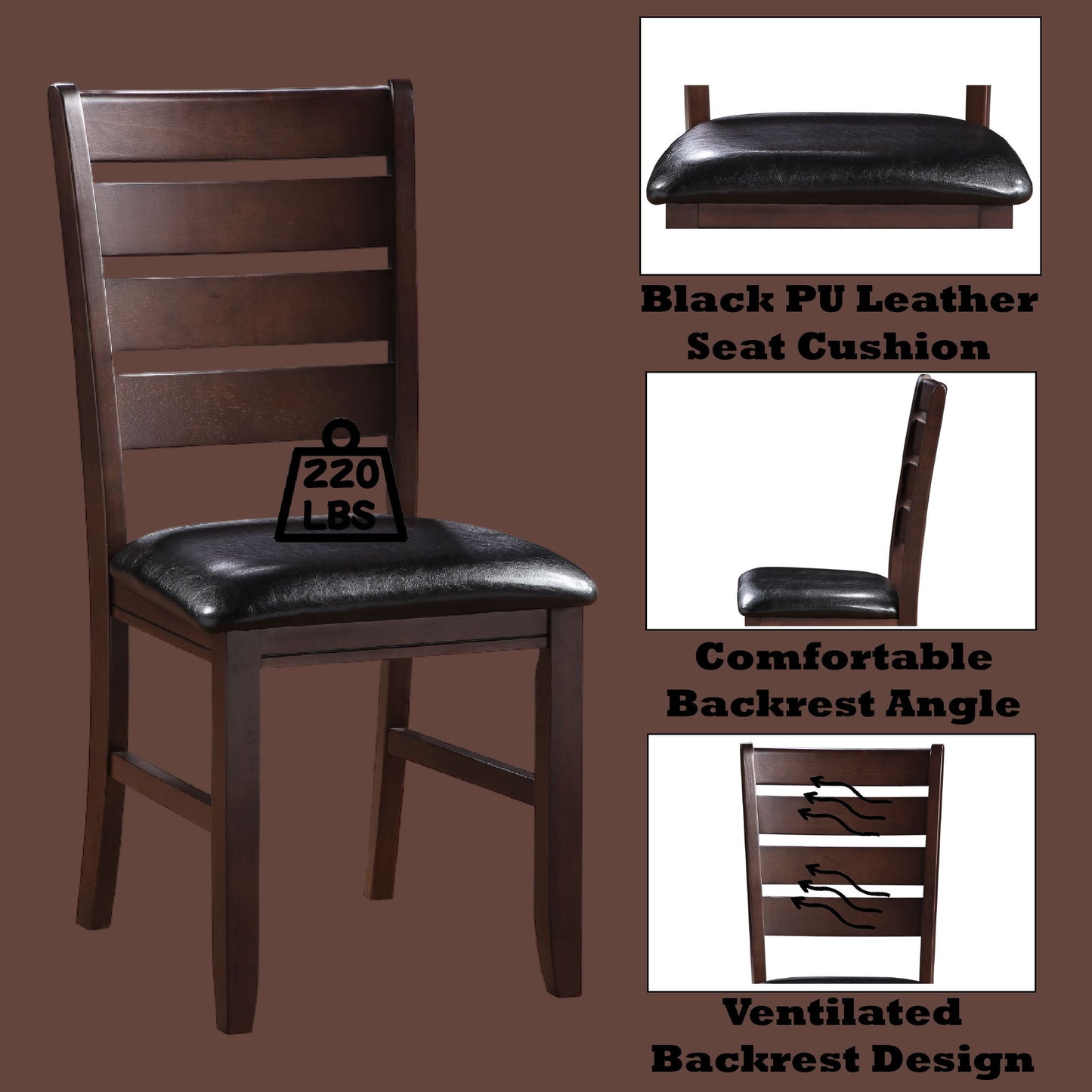 Urbana - Synthetic Leather Side Chair (Set of 2) Acme