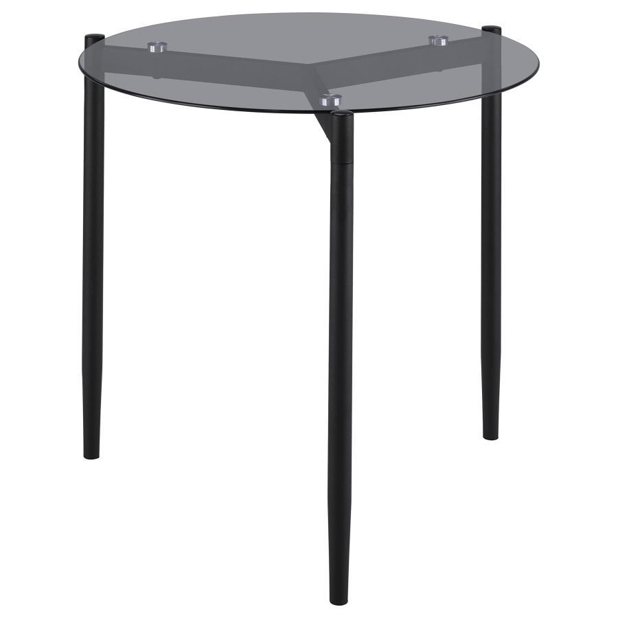 Rosalie - Round Smoked Glass Top Table CoasterEveryday
