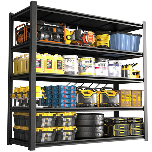 Tall Metal Shelves With Removable Dividers Are High Capacity And Load Bearing For Garages, Kitchens And Offices Daily Nest