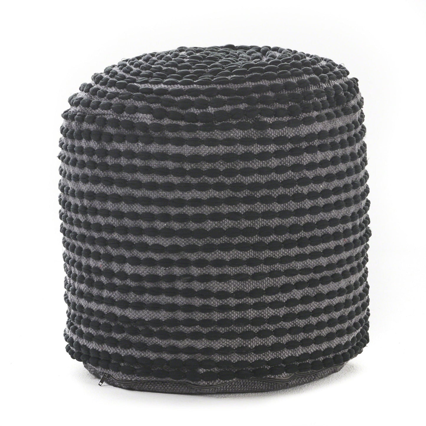 River - Handcrafted Cylindrical Pouf Water Resistant Fabric Home Essentials