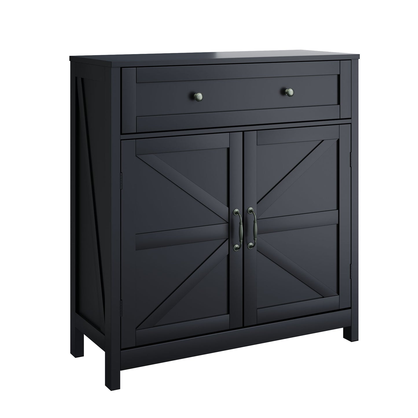 Farmhouse Storage Cabinet With Drawer And Adjustable Shelf Home Essentials
