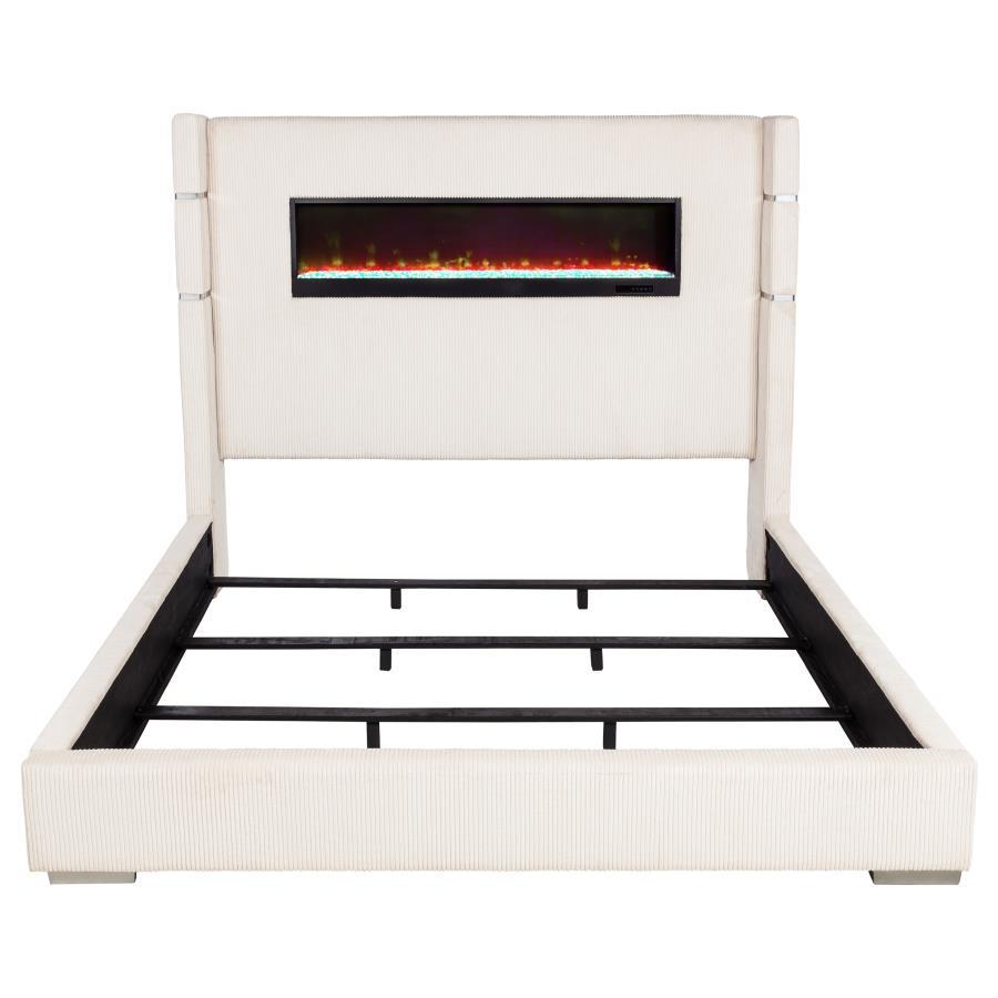 Tisdall - Upholstered Fireplace Bed Coaster Fine Furniture