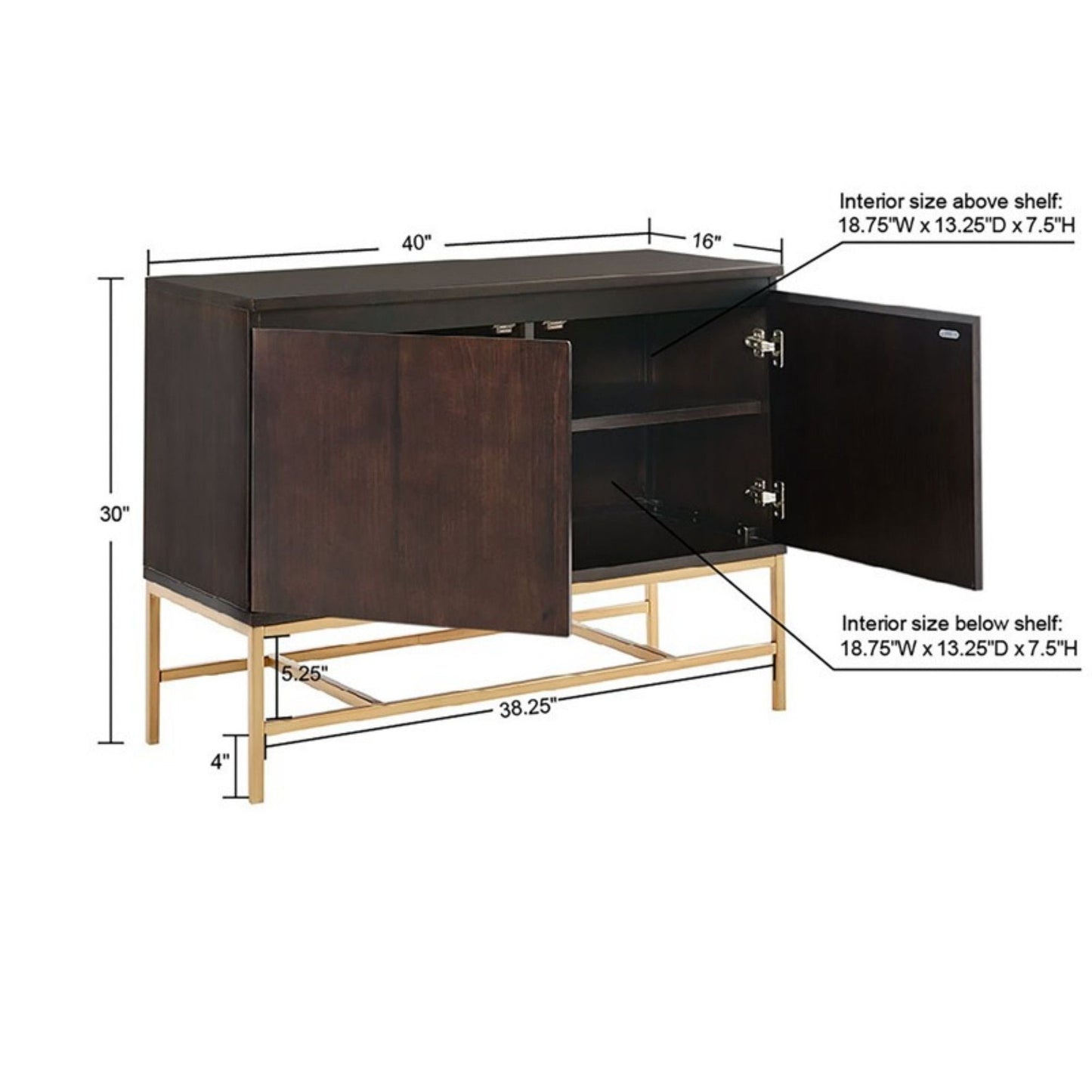 Accent Cabinet With Storage - Morocco / Gold JLA