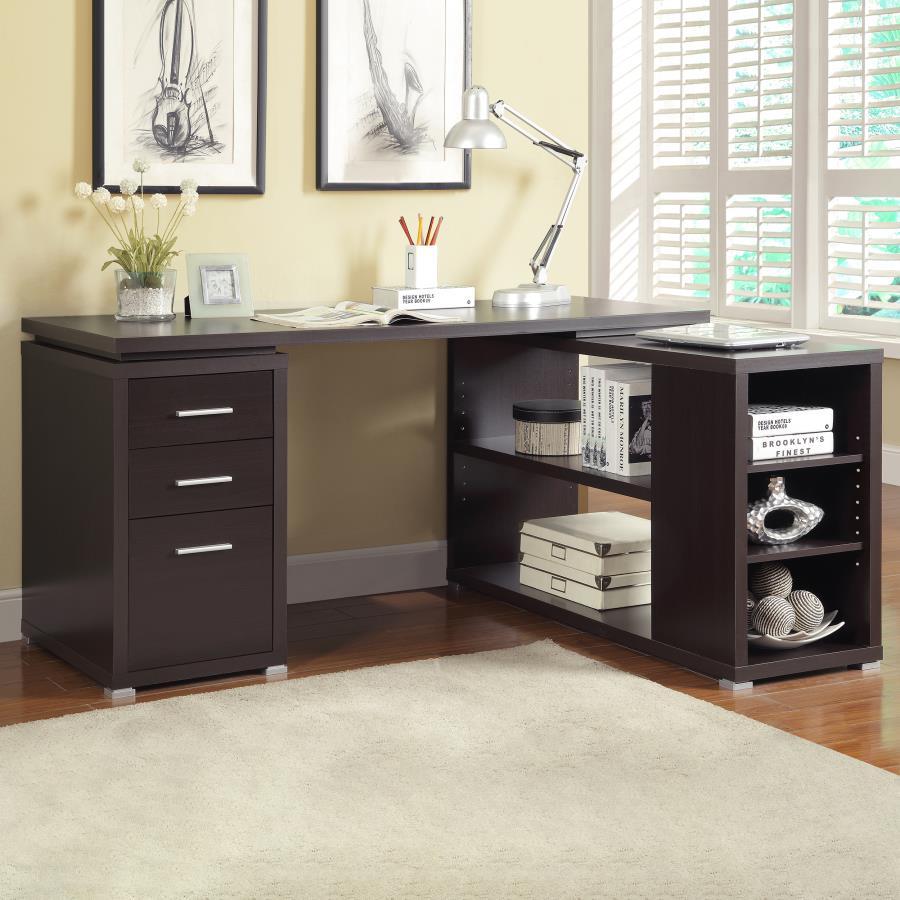 Yvette - 3-Drawer L-Shape Computer Desk CoasterEveryday