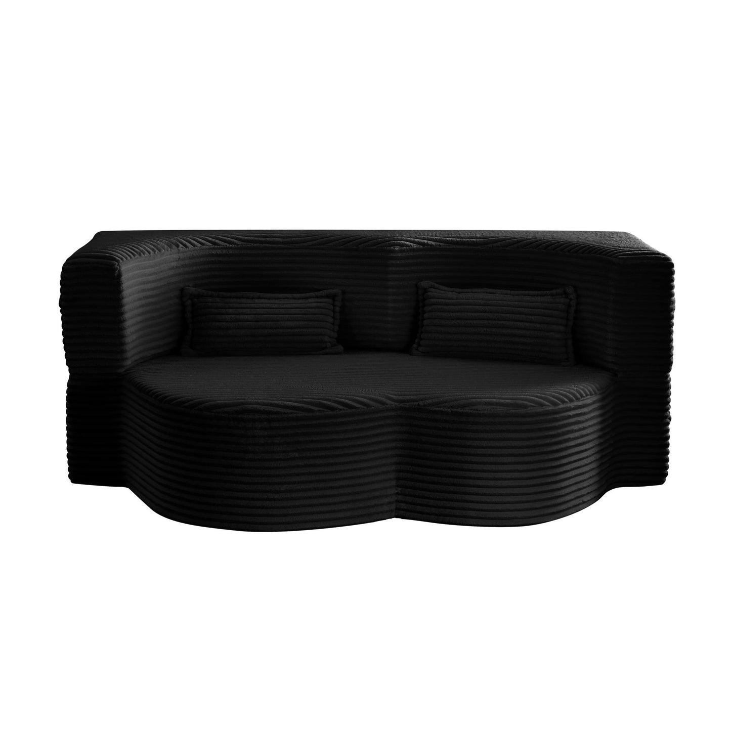 Floor Convertible Sleeper Sofa Bed With 2 Pillows Home Essentials