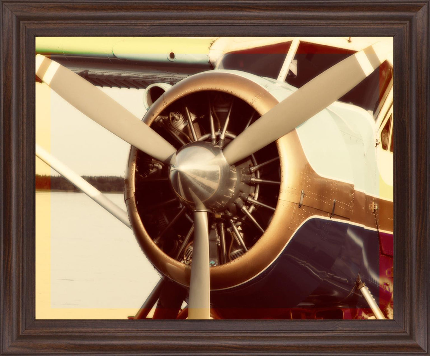 Nostalgic Aviator - 28" x 34" Framed Wall Art Classy Art