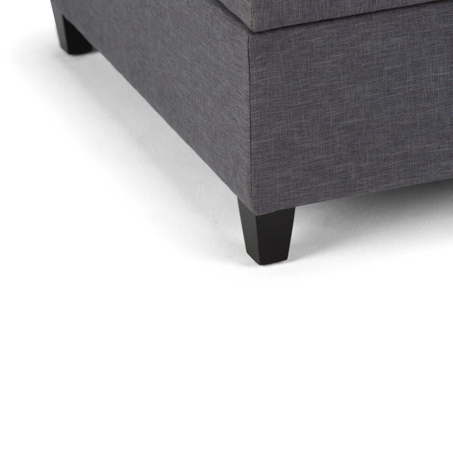 Ellis - Coffee Table Storage Ottoman Contemporary Design Simpli-Home