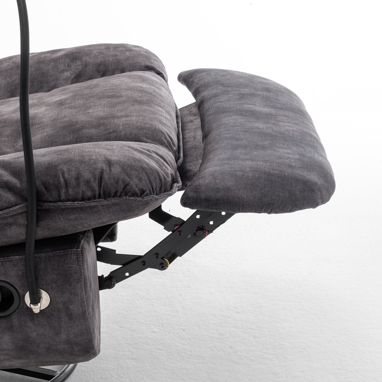 Modern Swivel Gliding Recliner Chair With Rocking Function And Phone Holder, Large Comfortable Home Essentials