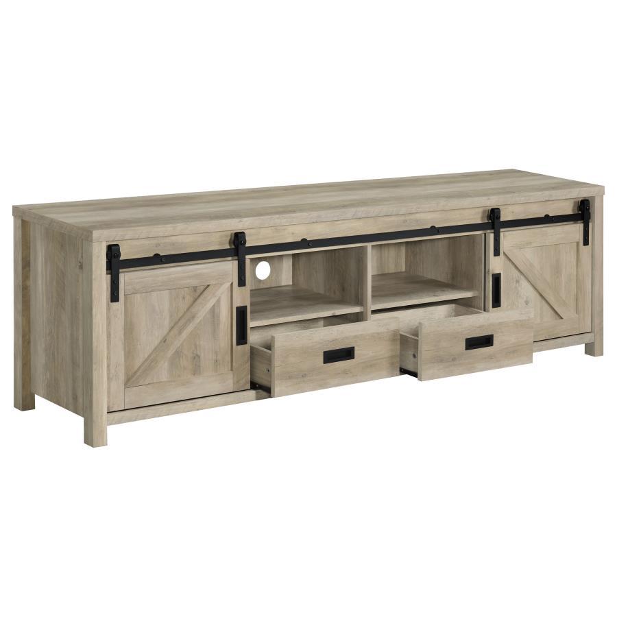 Madra - 2-Door Engineered Wood TV Stand CoasterEssence