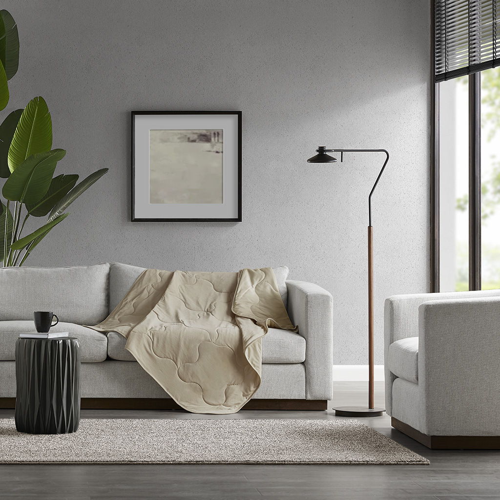 Cooling Touch - Down Alternative Throw - Tan Sharper Image
