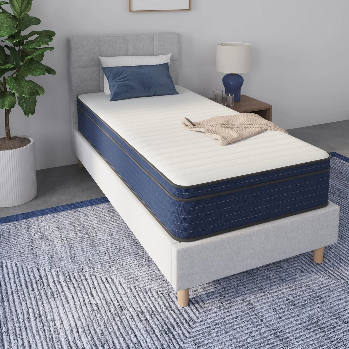10" Medium Firm Euro Top Hybrid Cooling Gel Infused Pocket Spring And Memory Foam Mattress Daily Nest