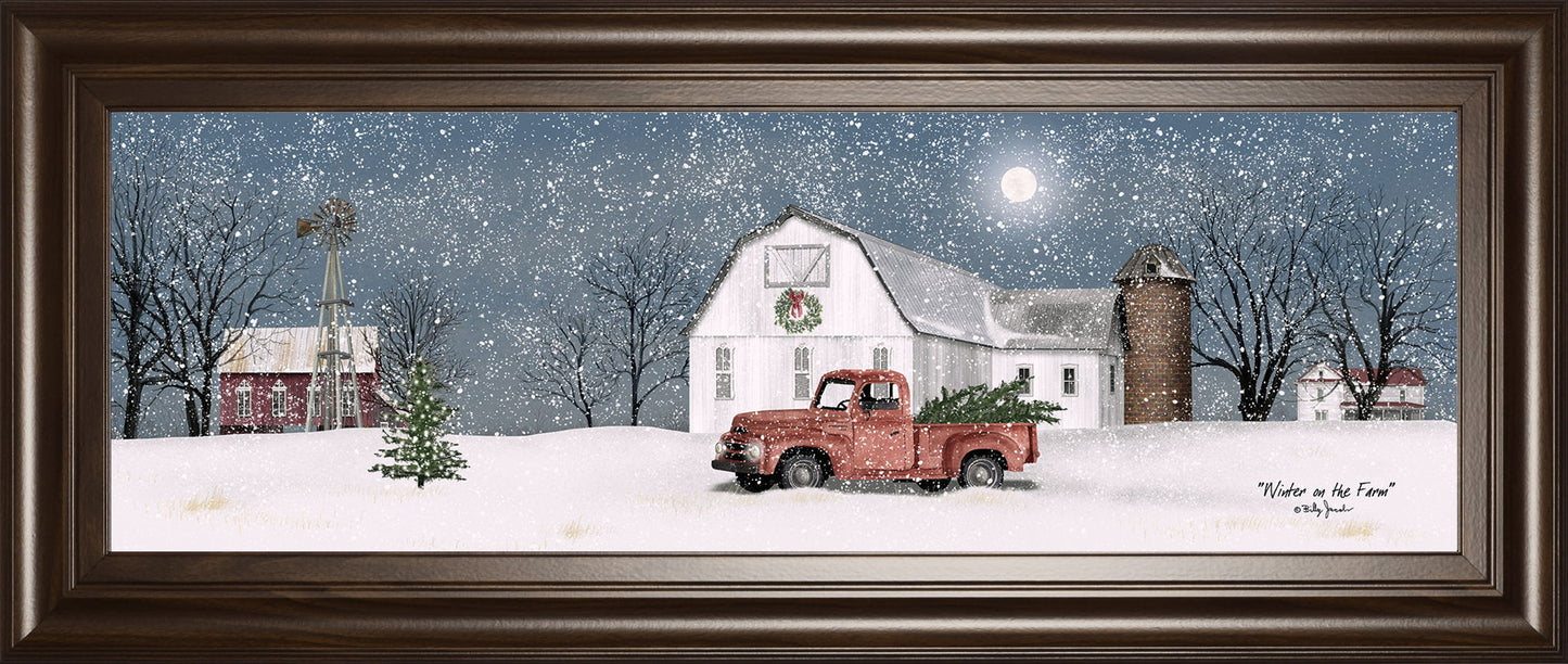 Winter On The Farm By Billy Jacobs - White Classy Art