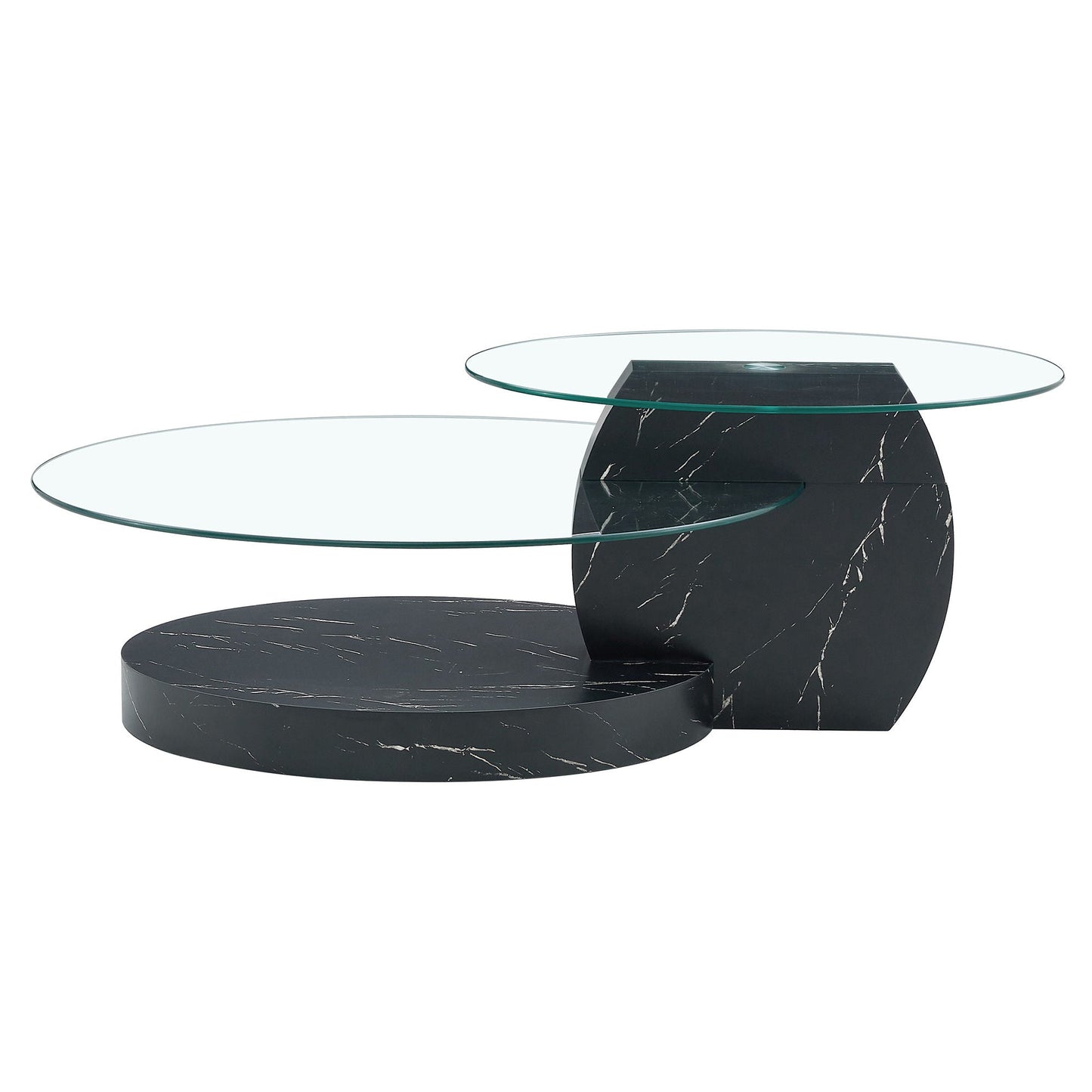 Contemporary Artistic Double Layer Coffee Table Home Essentials