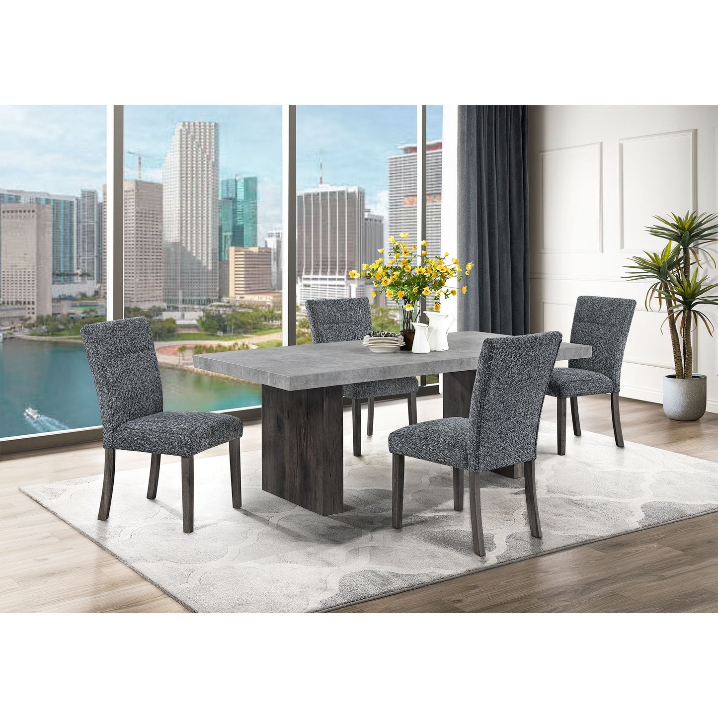Susan - Dining Table - Gray Global Furniture USA