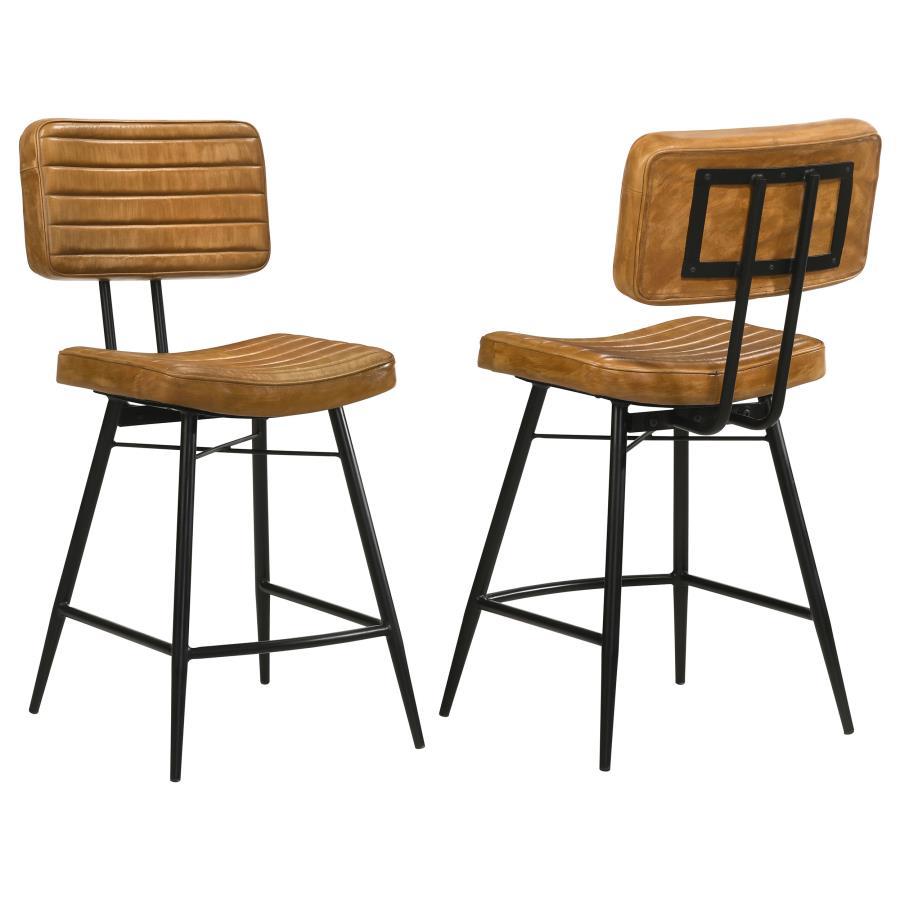 Partridge - Leather Counter Chair (Set of 2) CoasterElevations
