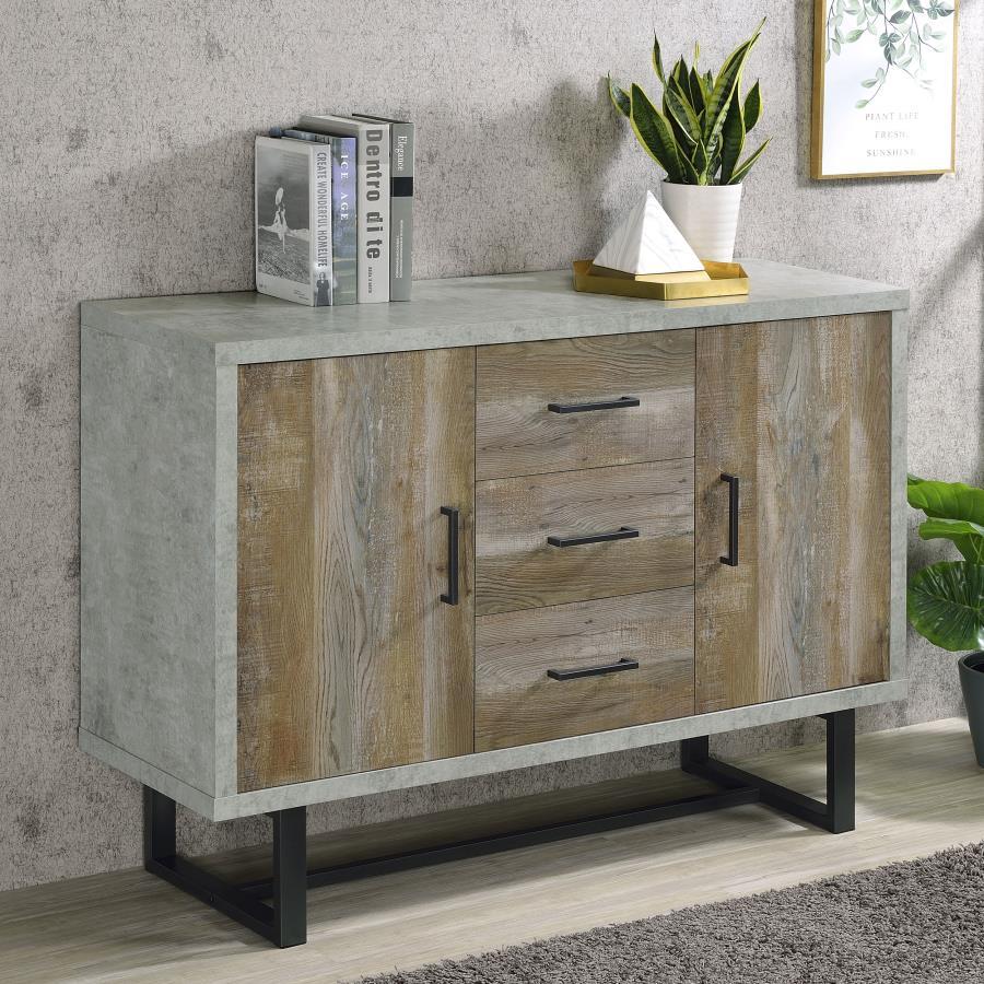 Abelardo - 3-Drawer Engineered Wood Cabinet - Weathered Oak CoasterEssence