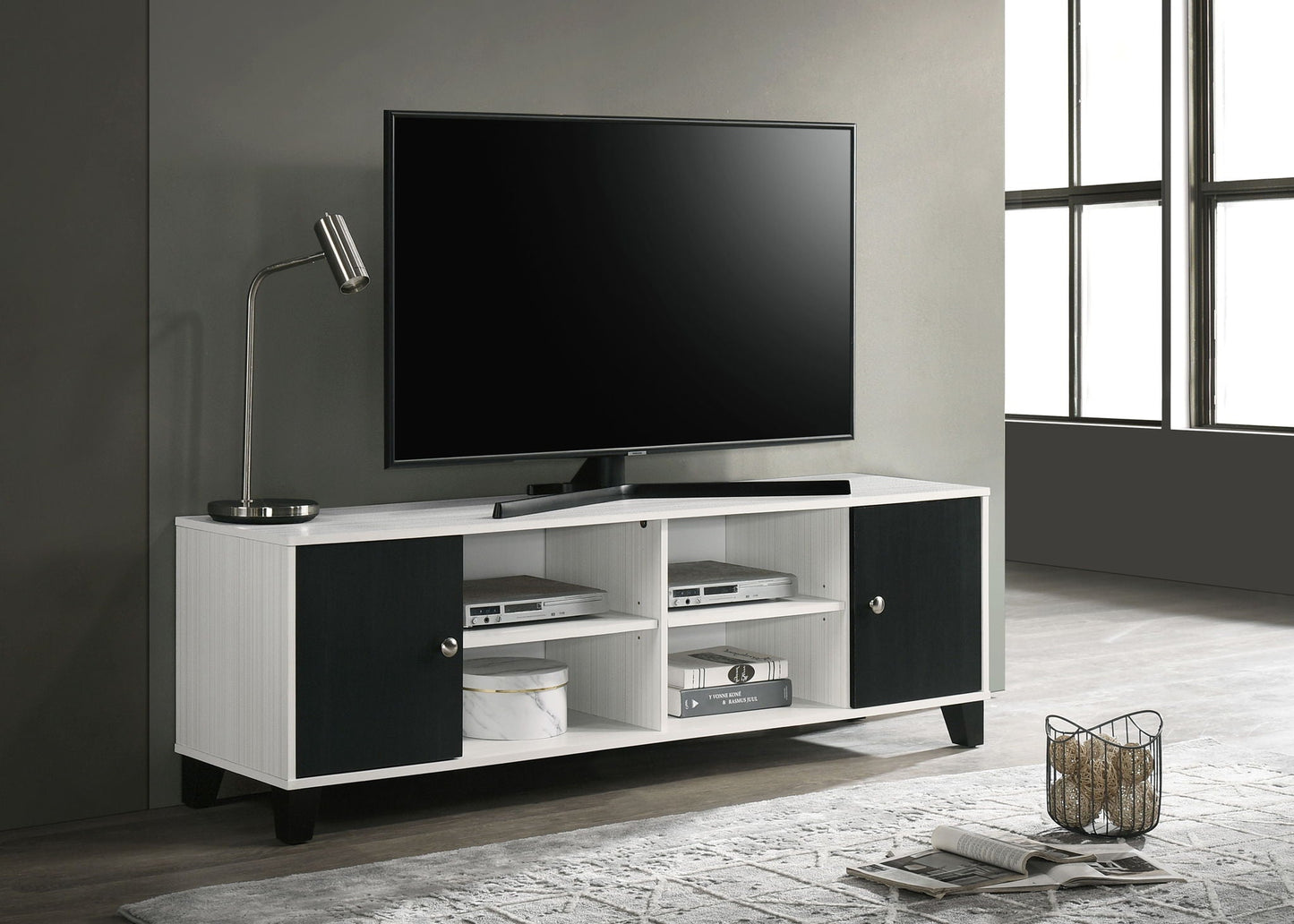 Akerson - TV Stand - White Crown Mark