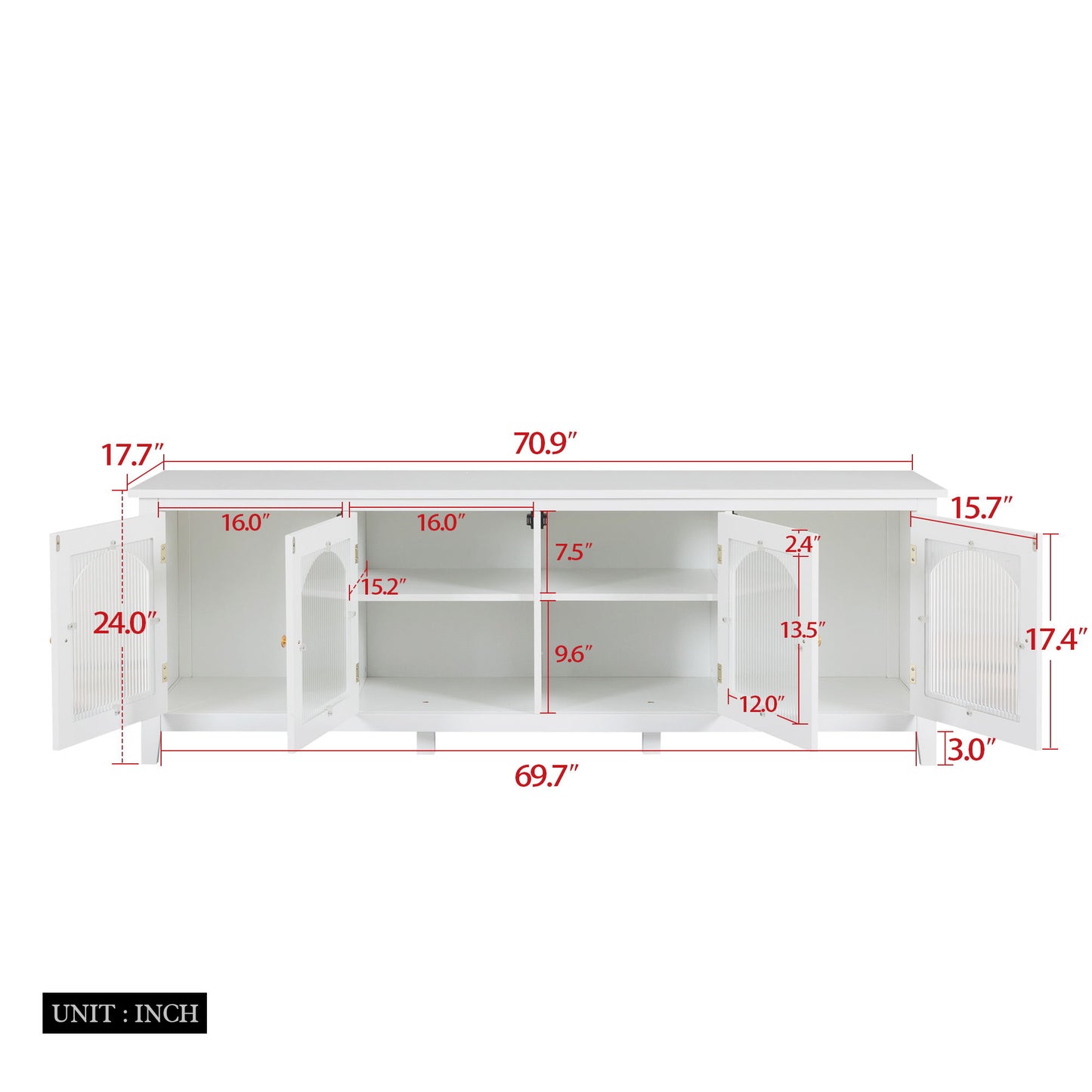 StylishTVcabinet Entertainment CenterTV Stand, TVconsoletable, Media Console, Solidwood Frame, Changhong Glass Door, Metal Handle Home Essentials