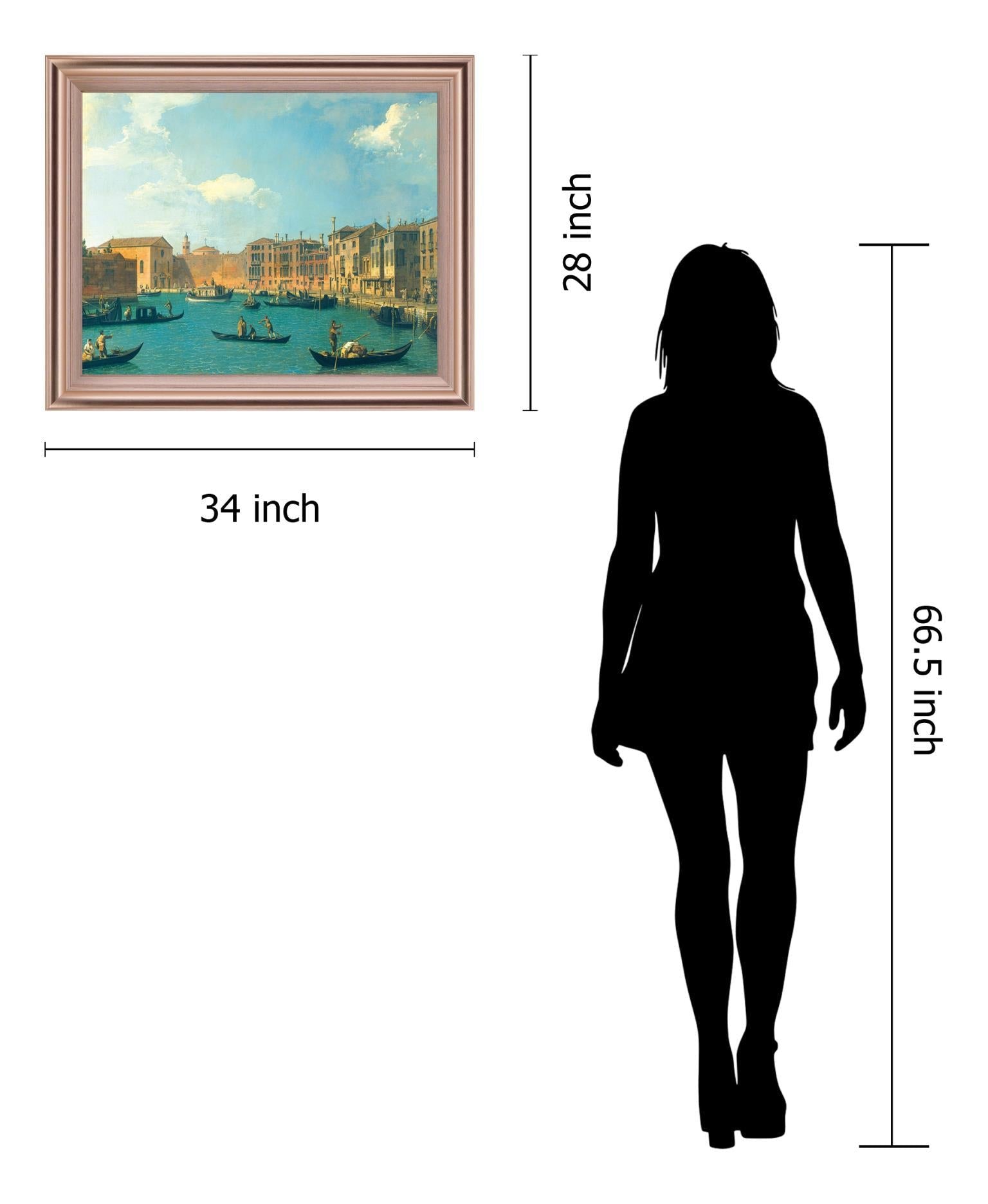 Sunlit Waterscape - 28" x 34" Framed Wall Art Classy Art