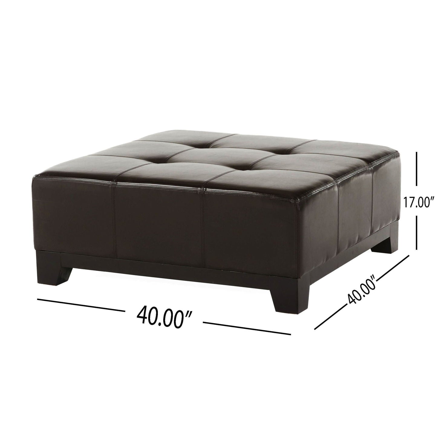 Darlington - Ottoman Coffee Table - Espresso Brown Noble House
