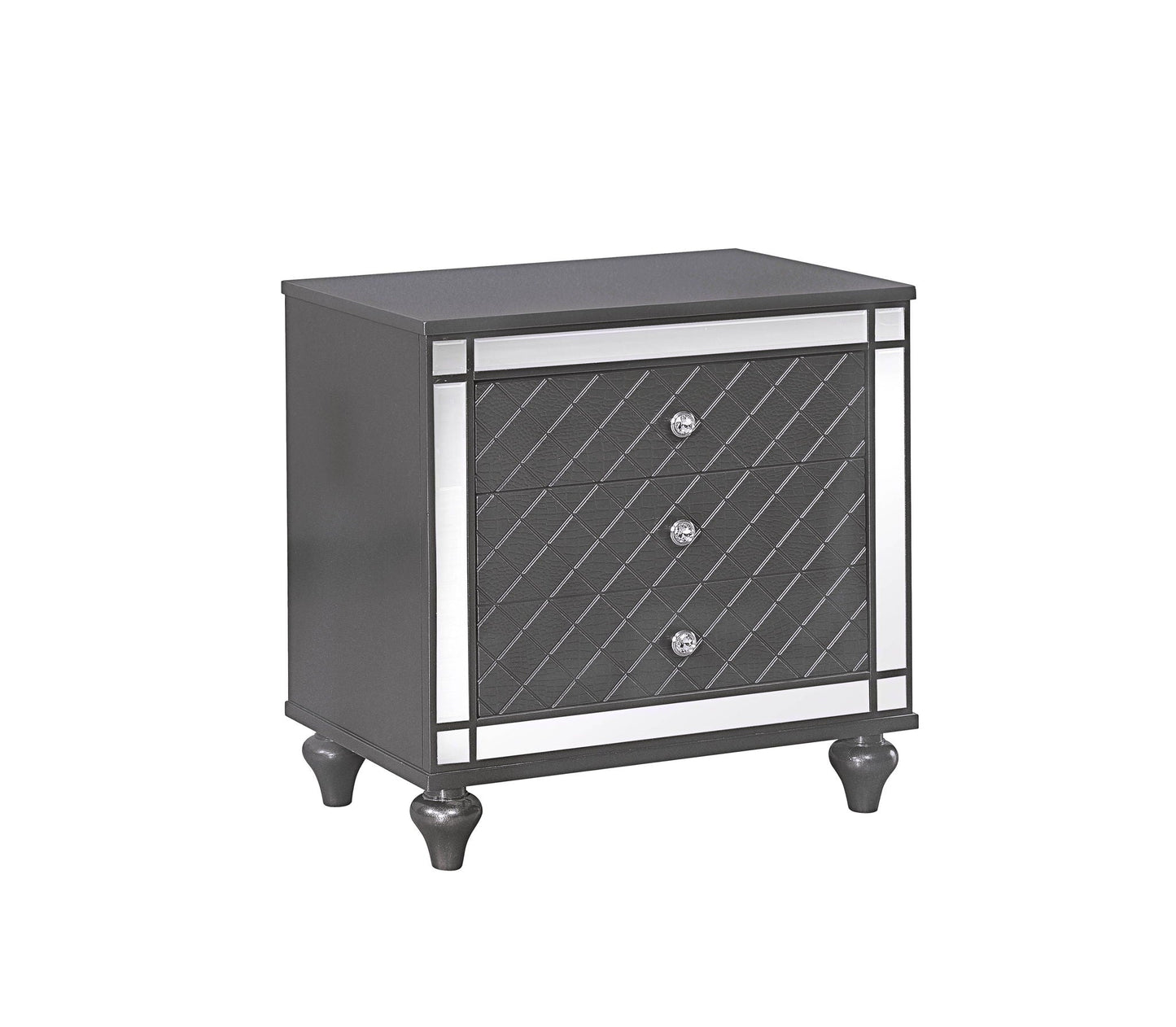 Refino - Nightstand - Dark Gunmetal Crown Mark