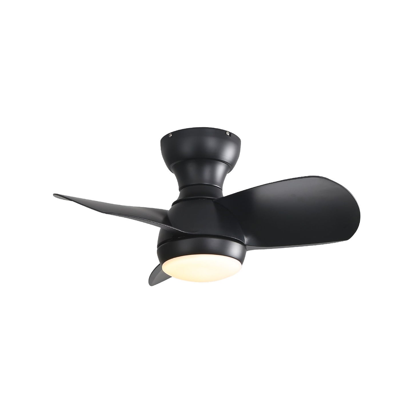 23" Bedroom Ceiling Fan With 3 Color Dimmable 3 ABS Blades Remote Control Dc Motor Black With 18W Led Light Daily Nest