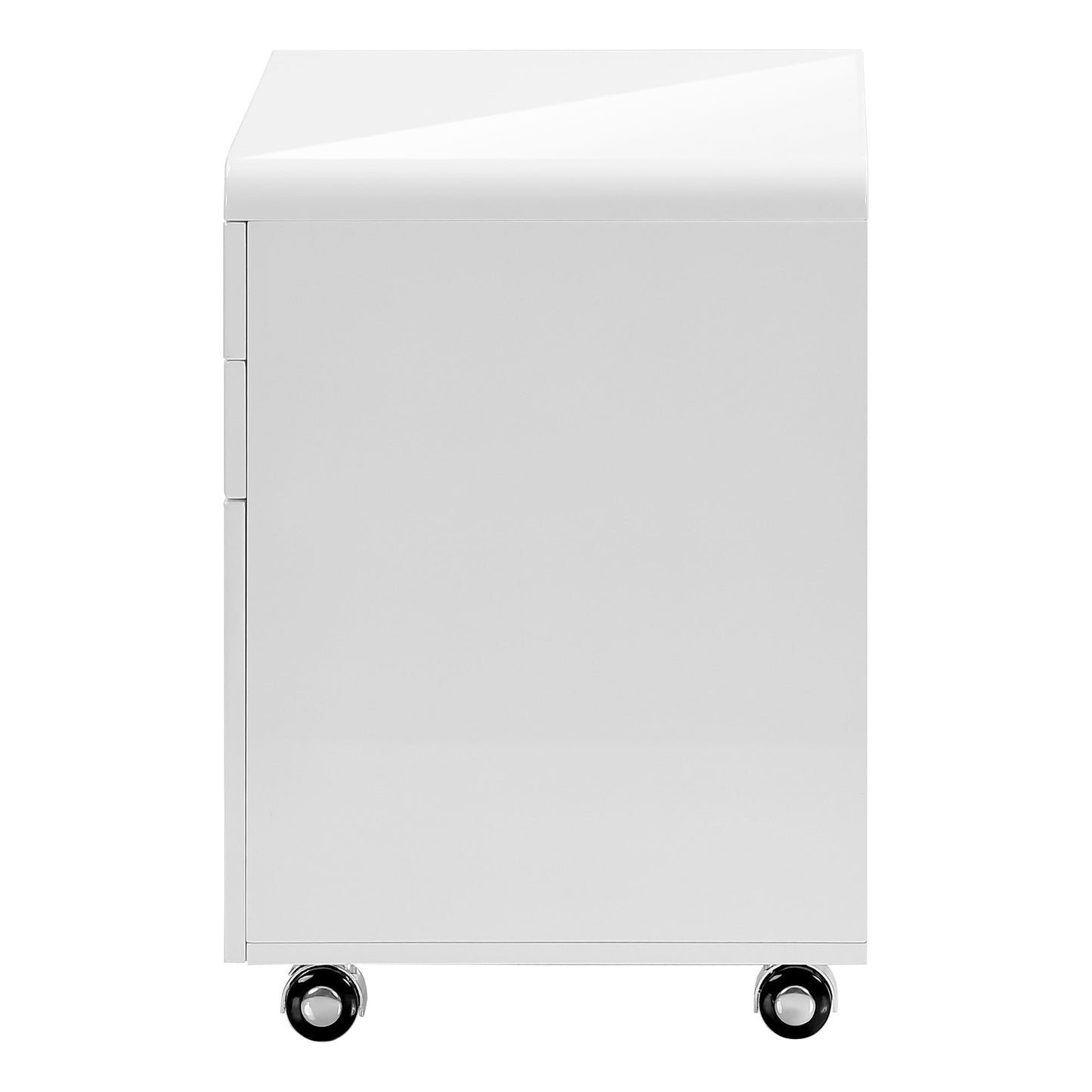 File Cabinet, Rolling Mobile, Storage Drawers, Printer Stand, Office, Work, Glossy Contemporary, Modern - White 8th Street