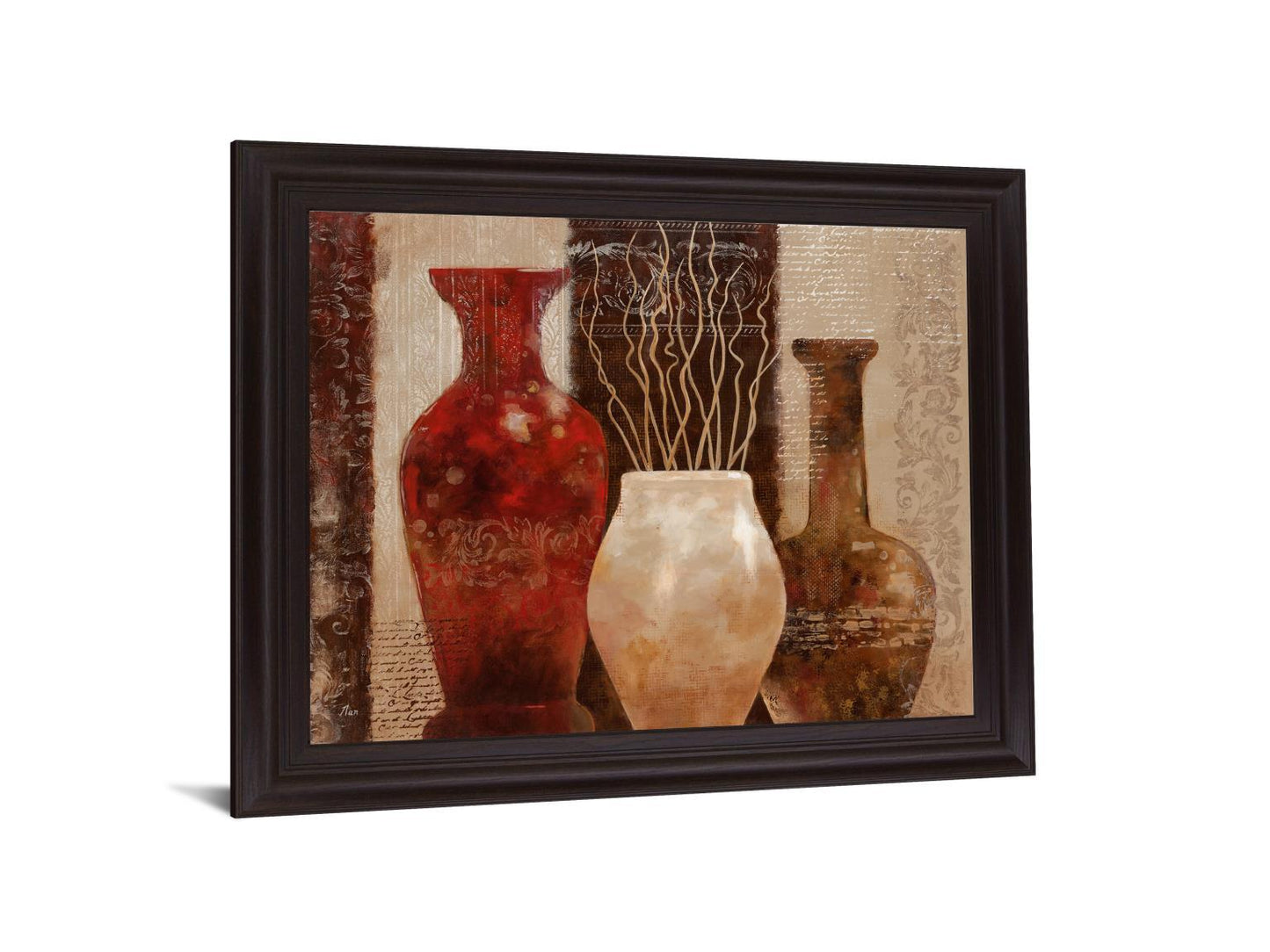 Umber Trio Harmony - 28" x 34" Framed Wall Art Classy Art