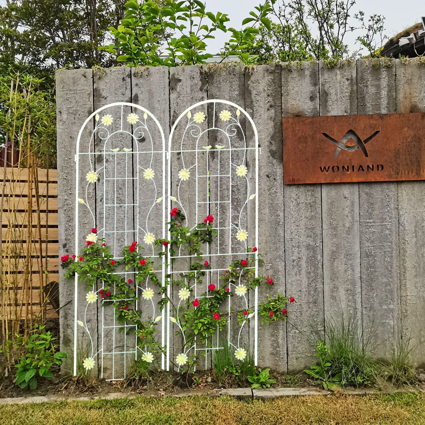 Metal Garden Trellis Rustproof Trellis For Climbing Plant Outdoor Flower Support Daily Nest