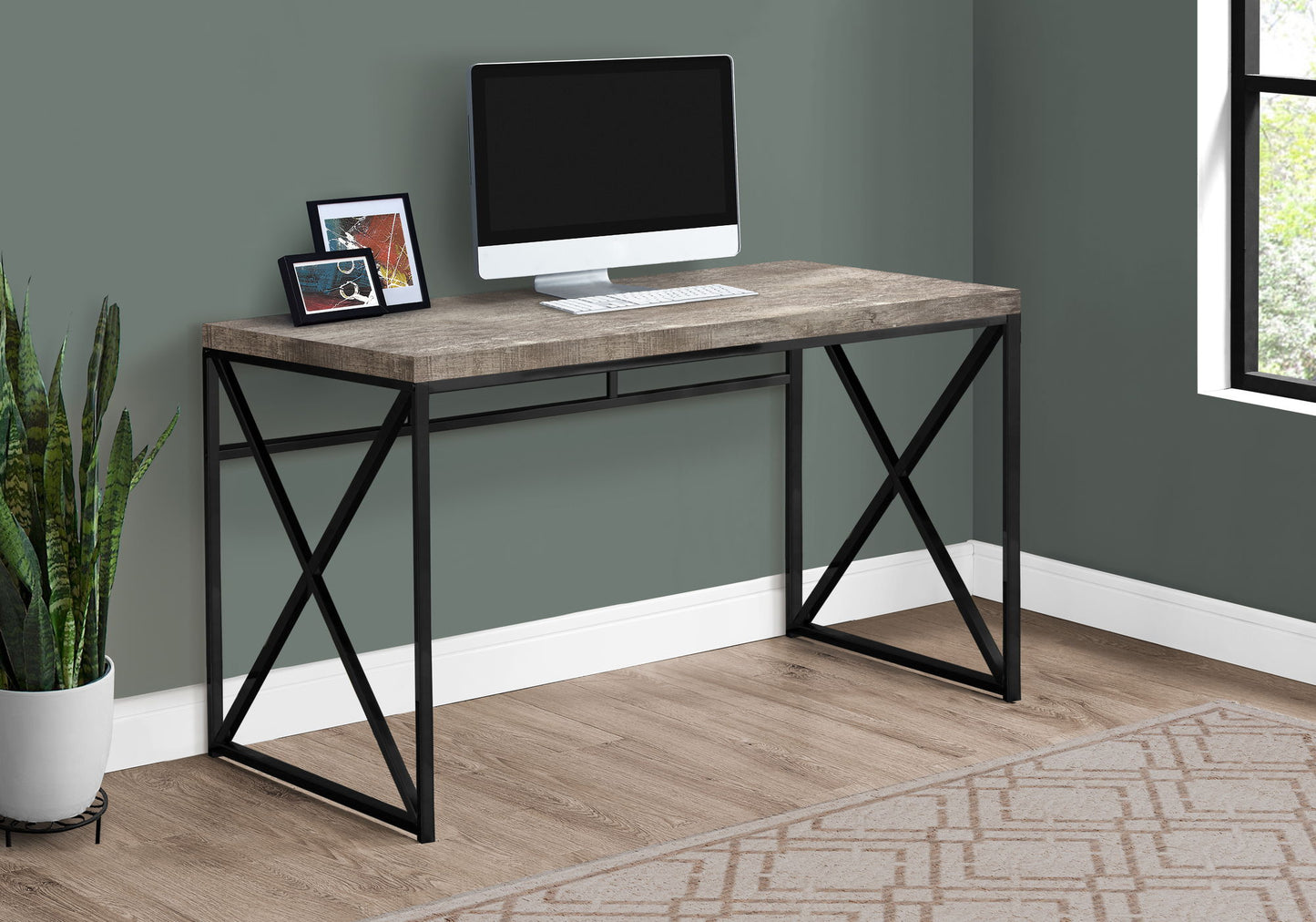 Computer Desk For Home Office, Laptop, Glossy Contemporary & Modern 8th Street