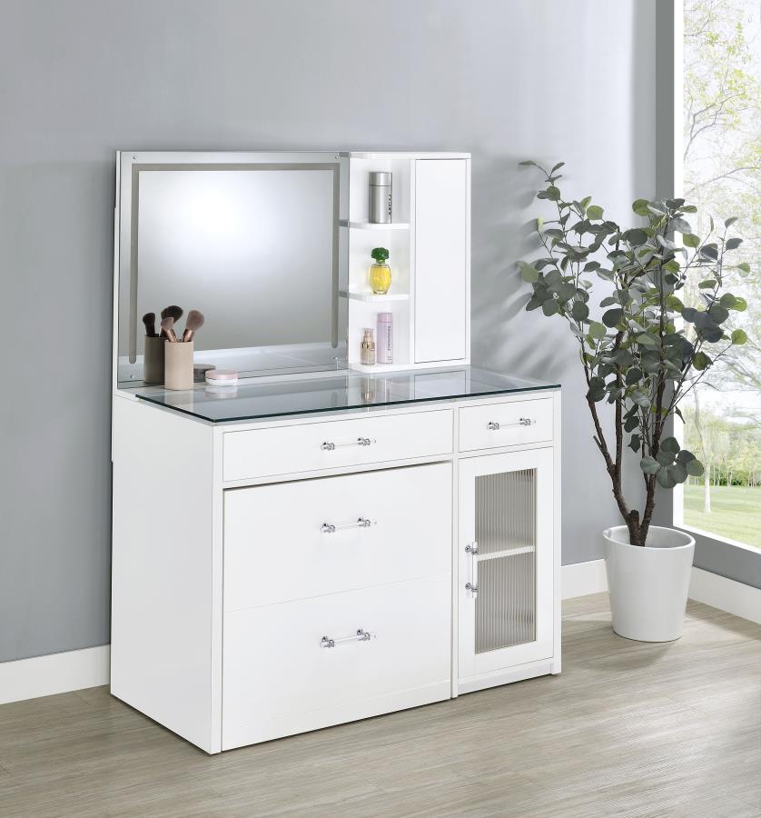 Flora - 2-Drawer Vanity Set With LED Mirror Coaster Fine Furniture