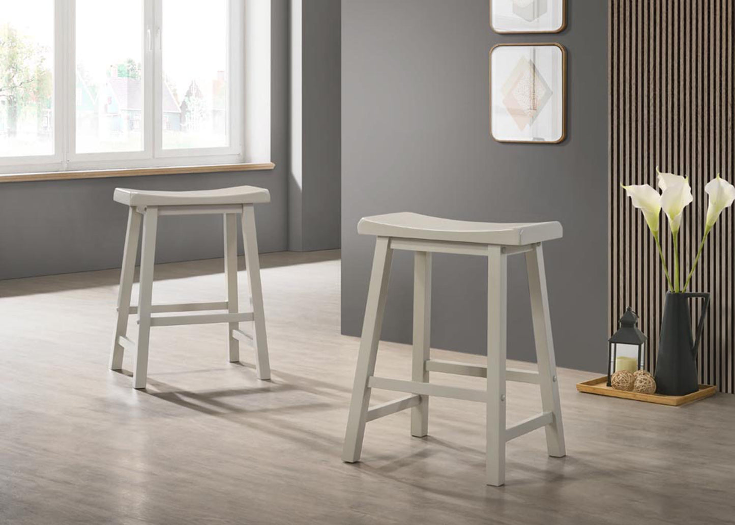 Alonzo - 17.5" Backless Ergonomic Counter Height Stool (Set of 2) Lilola Home