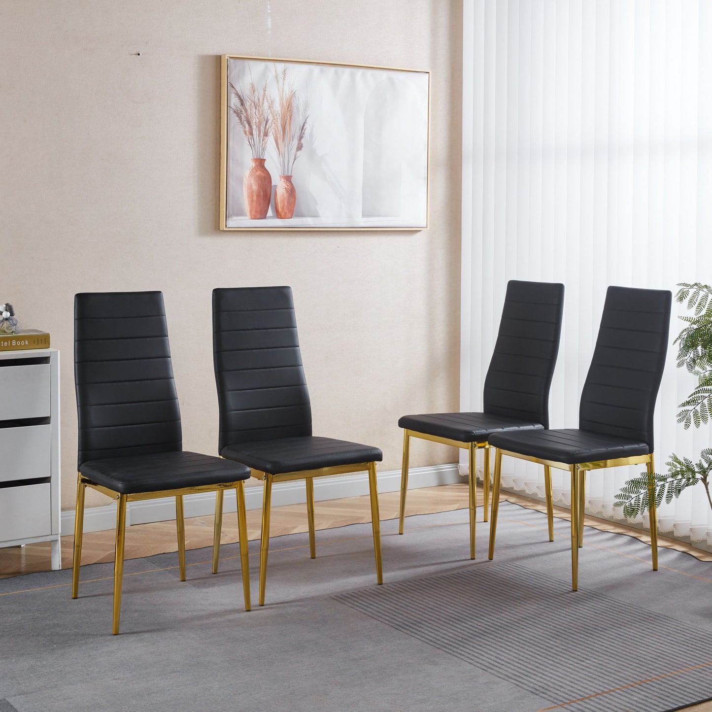Golden Leg Dining Chair (Set of 4) Home Essentials