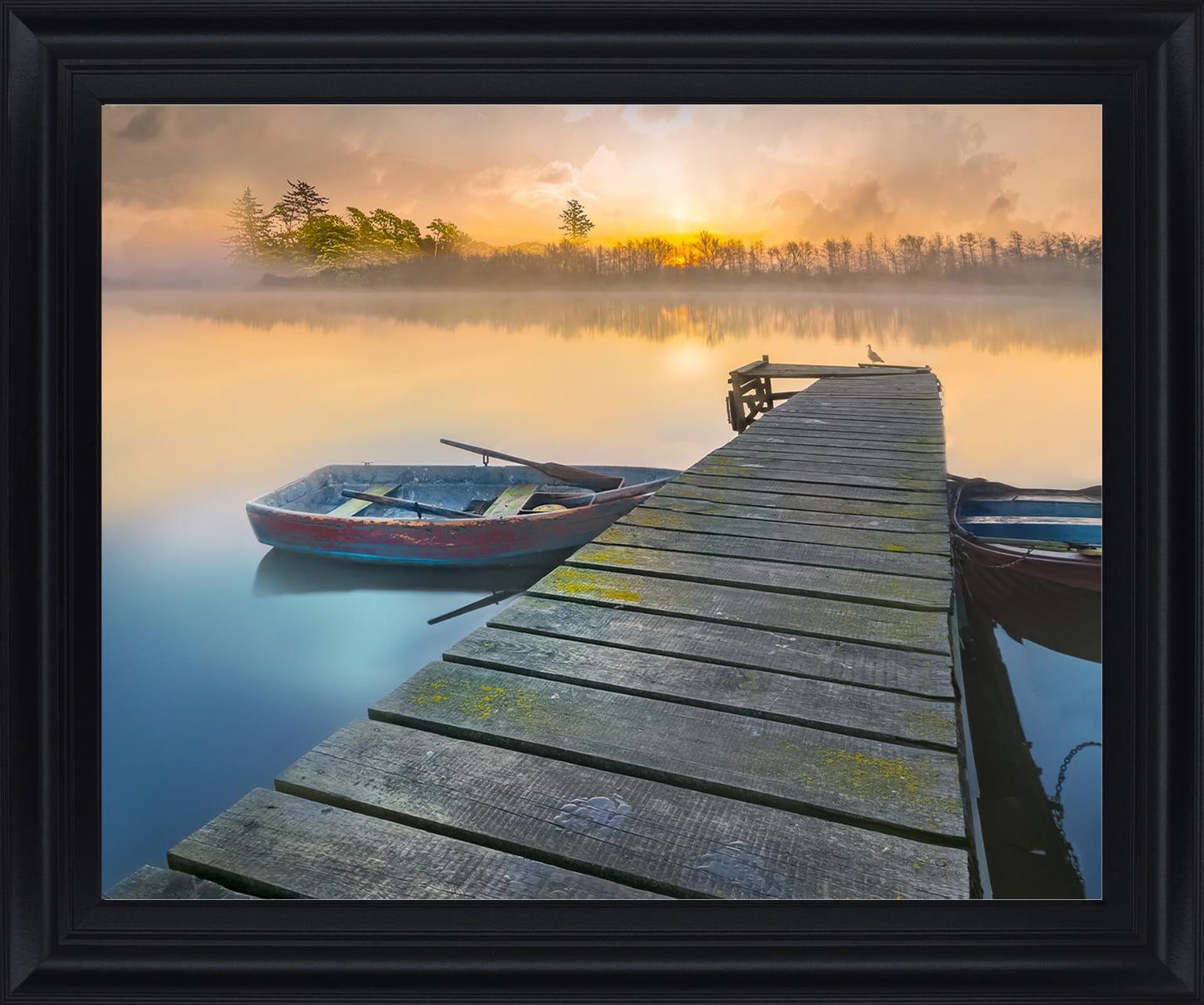 Weathered Pier By Mike Calascibetta - Blue Classy Art