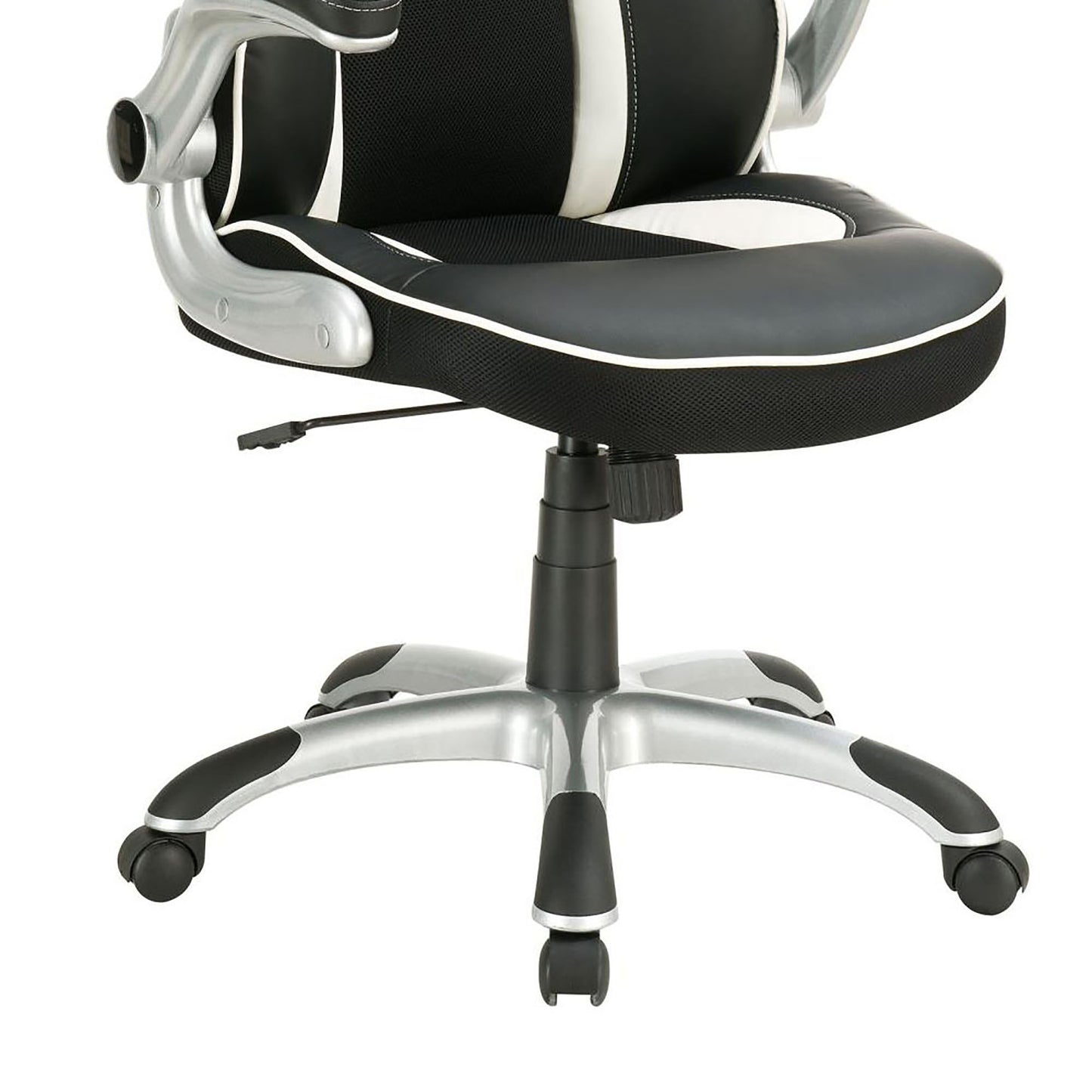 Adjustable Height Office Chair With Ergonomic Design And Swivel Mechanism - Black Furniture Max