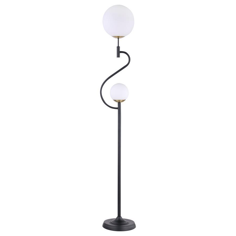 Dacki - Dual Spherical Bulb Metal Floor Lamp - Black Coaster Fine Furniture