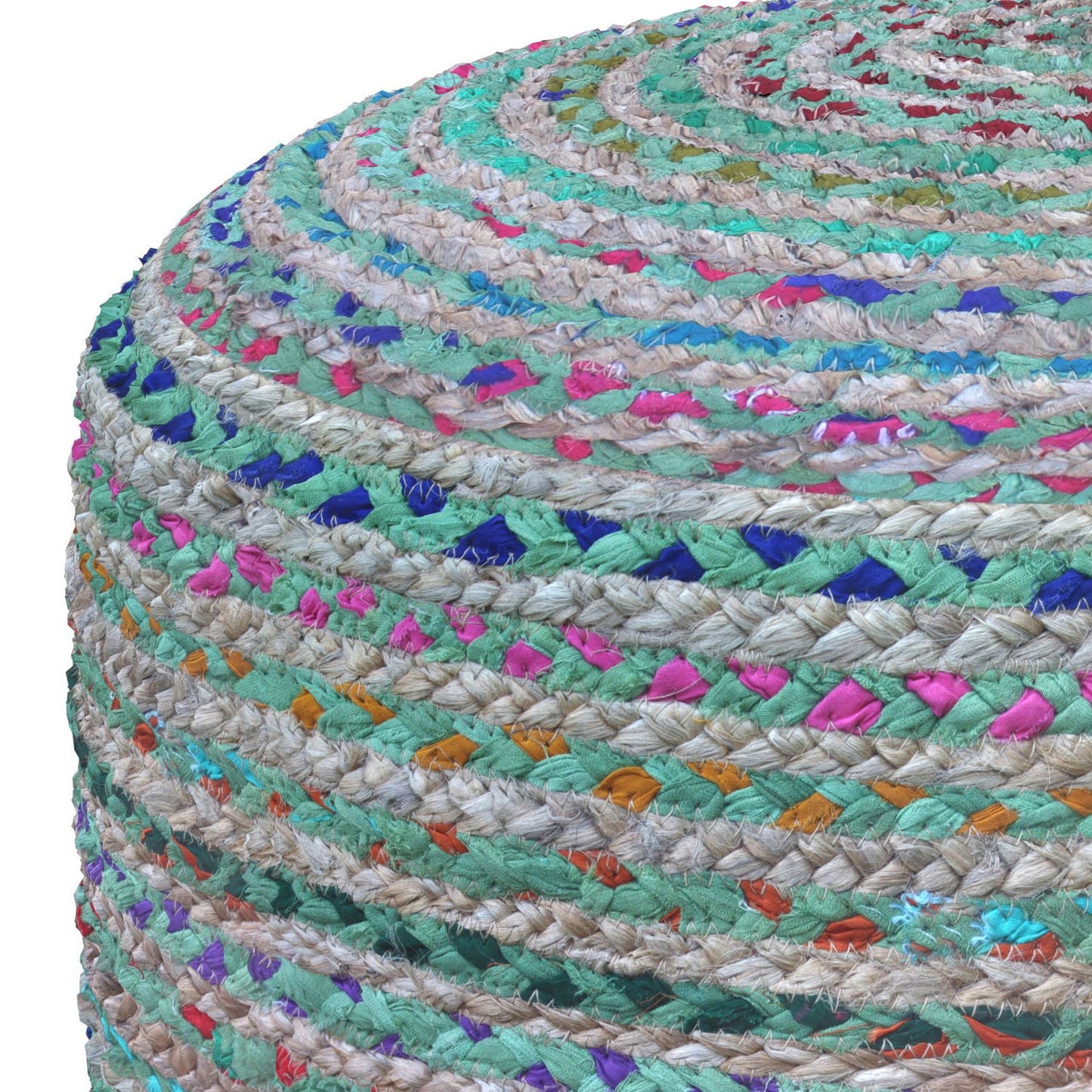 Margo - Handcrafted Round Pouf Simpli-Home
